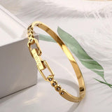 Crystal Bracelets for Women Stainless Steel Lover Bangles