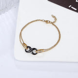 Stainless Steel Crystal Infinity Bracelet For Women