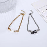 Stainless Steel Crystal Infinity Bracelet For Women