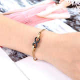 Stainless Steel Crystal Infinity Bracelet For Women