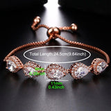 CZ Water Drop Adjustable Bracelet for Women