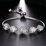 CZ Water Drop Adjustable Bracelet for Women