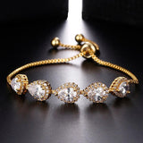 CZ Water Drop Adjustable Bracelet for Women