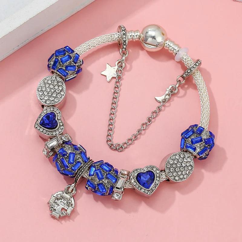 Mesh Braided Bracelet with Starry Glamour Bracelet for Women