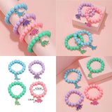 4Pack Dinosaur Charm Bracelets for Girls Gift