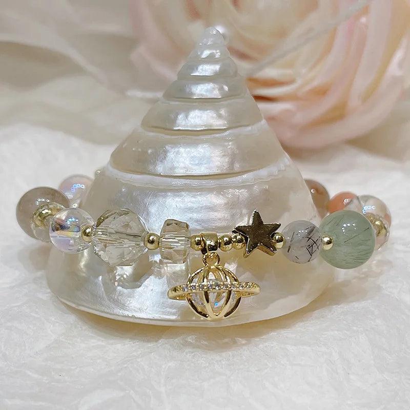 Korea Crystal Bracelet Butterfly Charm Jewelry for Women