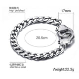 Men Handcuffs Bracelet Stainless Steel Link Chain Secret Shades Mens Jewelry