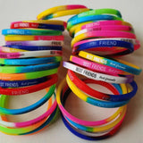 20PCS Square Shape Rubber Band Friendship Bracelets