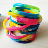 20PCS Square Shape Rubber Band Friendship Bracelets