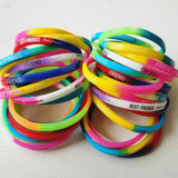 20PCS Square Shape Rubber Band Friendship Bracelets