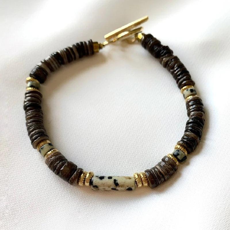 Shell Beaded Bracelet Natural Stone Bangle Charm Jewel