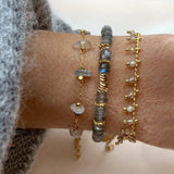 Shell Beaded Bracelet Natural Stone Bangle Charm Jewel