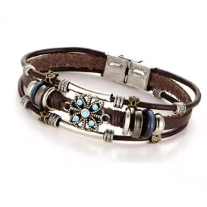 Women's Punk Style Flower Inlaid Bracelet