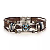 Women's Punk Style Flower Inlaid Bracelet