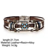 Women's Punk Style Flower Inlaid Bracelet