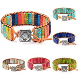 Bohemia Reiki Healing Natural Stone Beaded Bracelets for Men Women