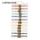 Bohemia 12pcs Women Turtle Elephant Charms Bracelet Set Adjustable Anklet