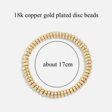 KKBEAD Unfade Disc Beads Bracelet for Women Copper Plated Pulse