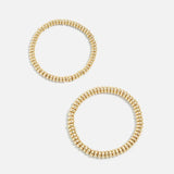 KKBEAD Unfade Disc Beads Bracelet for Women Copper Plated Pulse