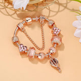 Rose Hot Air Balloon Pendant Charm Bracelet for Women