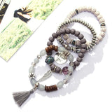 Boho Tassel Charm Bracelet Set for Women