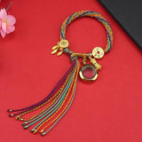 Tibetan Bracelet Stainless Steel Glass Locket Keepsake Bangle