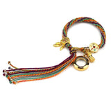 Tibetan Bracelet Stainless Steel Glass Locket Keepsake Bangle