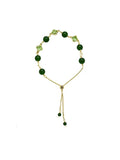 Lucky Leaf Women's Natural Hetian Jade Rosary Beads Bracelet