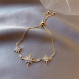 High-end Flower Zircon Adjustable Butterfly Bracelet