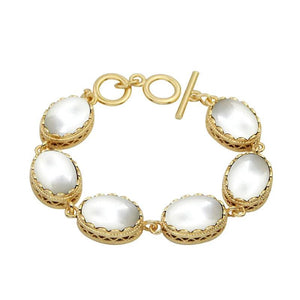 Oval Pearl Bracelet Flower Women Bracelet