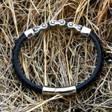 Men's High Genes Leather Chain Bracelet Bangle Jewelry