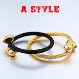 Punk Skull Bracelet 316 Stainless Steel Bangle BRG-016