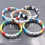 Colorful Bohemian Alloy Enamel Bracelet Bangle