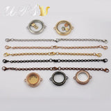 Christmas Gift Crystal Twist Glass Locket Bracelet