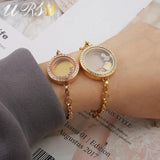 Christmas Gift Crystal Twist Glass Locket Bracelet