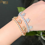 Pera Butterfly Charm CZ Adjustable Bracelet for Party