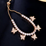 Pera Butterfly Charm CZ Adjustable Bracelet for Party