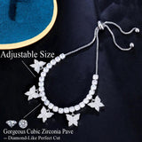 Pera Butterfly Charm CZ Adjustable Bracelet for Party