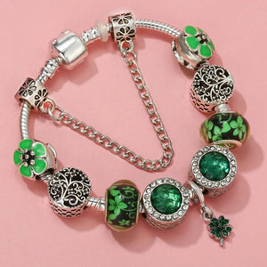 Tree of Life Love Charm Bracelet Silver Plated
