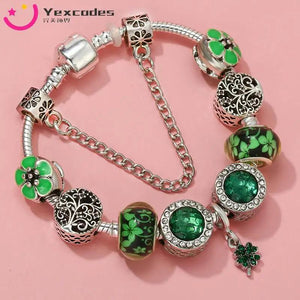 Tree of Life Love Charm Bracelet Silver Plated