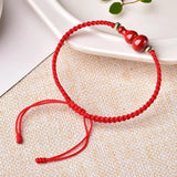 Cinnabar Gourd Tibetan Bracelet Lucky Red Rope Bangle