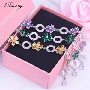 Green Zircon Crystal Bracelet & Bangles for Women