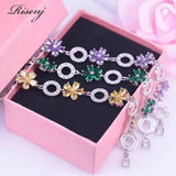 Green Zircon Crystal Bracelet & Bangles for Women