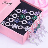Green Zircon Crystal Bracelet & Bangles for Women