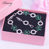 Green Zircon Crystal Bracelet & Bangles for Women