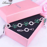 Green Zircon Crystal Bracelet & Bangles for Women