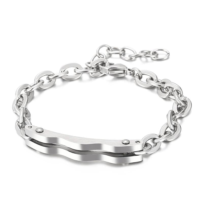 6mm O-chain Couple Bracelet Cuban Chain Jewelry