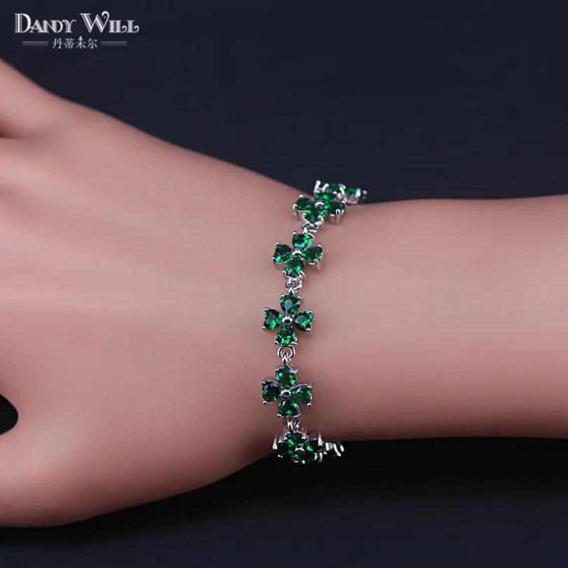 Chain Link CZ Zirconia Stone And Austrian Crystal Bracelets