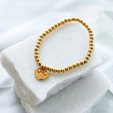 Stainless Steel Ball Beads Bracelet for Women Circle Tag Charm Bracelet
