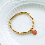 Stainless Steel Ball Beads Bracelet for Women Circle Tag Charm Bracelet